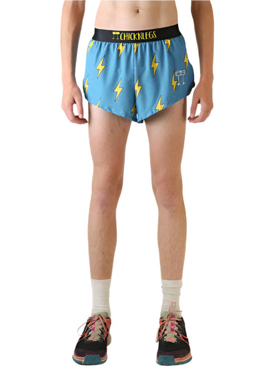 Men's Blue Bolts 2" Split Shorts