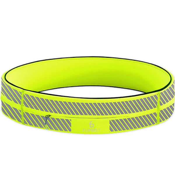 FlipBelt Reflective Neon Yellow Classic Running Belt