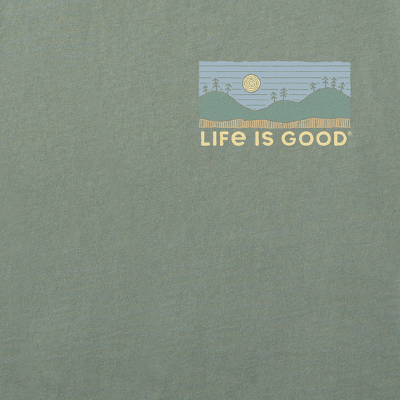 Men's Life Is Good Woodblock Kayak Crusher Lite Tee